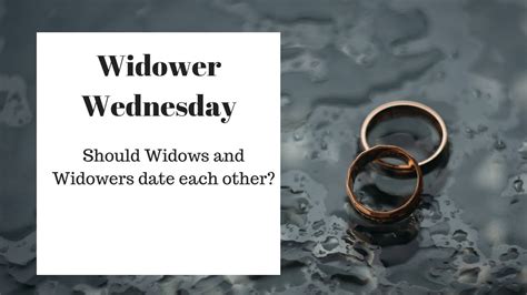 should widows and widowers dating each other
